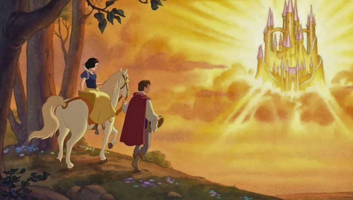 Final de Blancanieves en la película de Disney. Final de Blancanieves en la película de Disney.