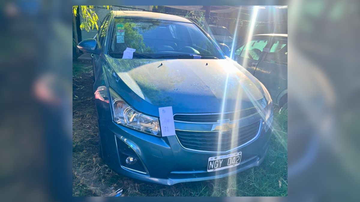 El auto que quedó secuestrado por la alcoholemia positiva.