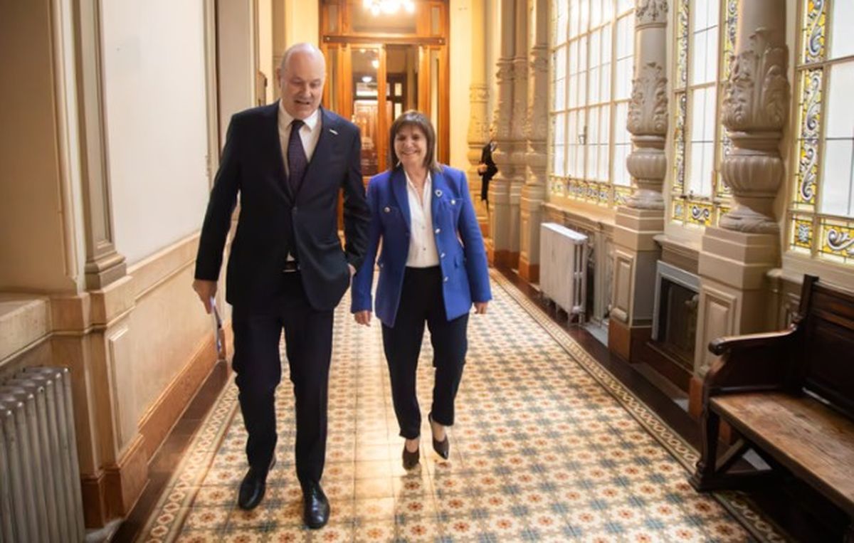 Referentes de la ley de tierras: Federico Zturzenegger y Patricia Bullrich.