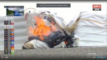 Maverick Viñales se quedó sin frenos a 200 kilómetros por hora y se salvó de milagro