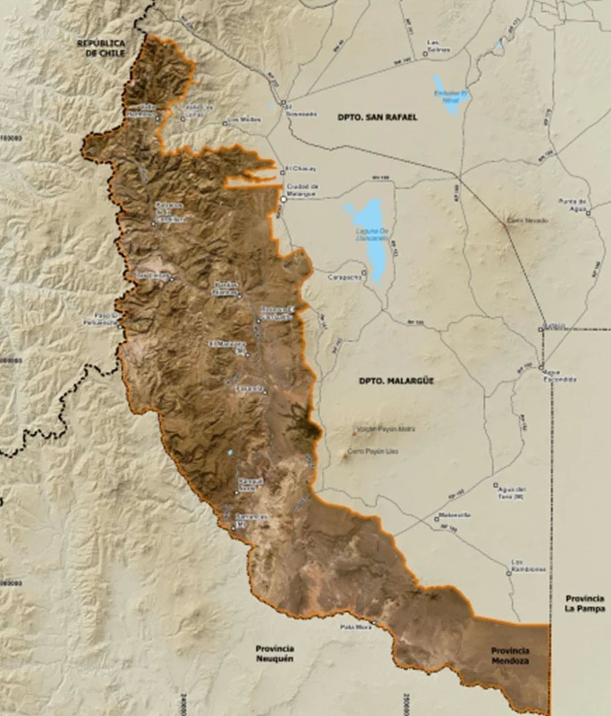 Distrito minero Malargüe occidental. Distrito minero Malargüe occidental.