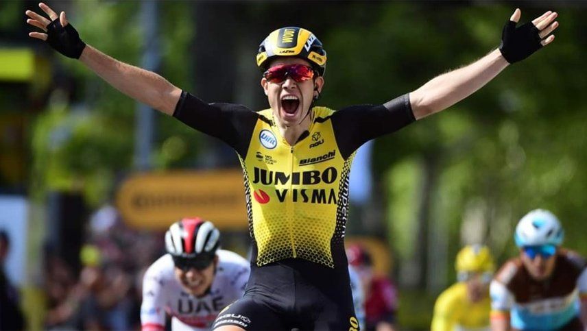 Wout van Aert ganó la décima etapa y Alaphilippe continúa como líder