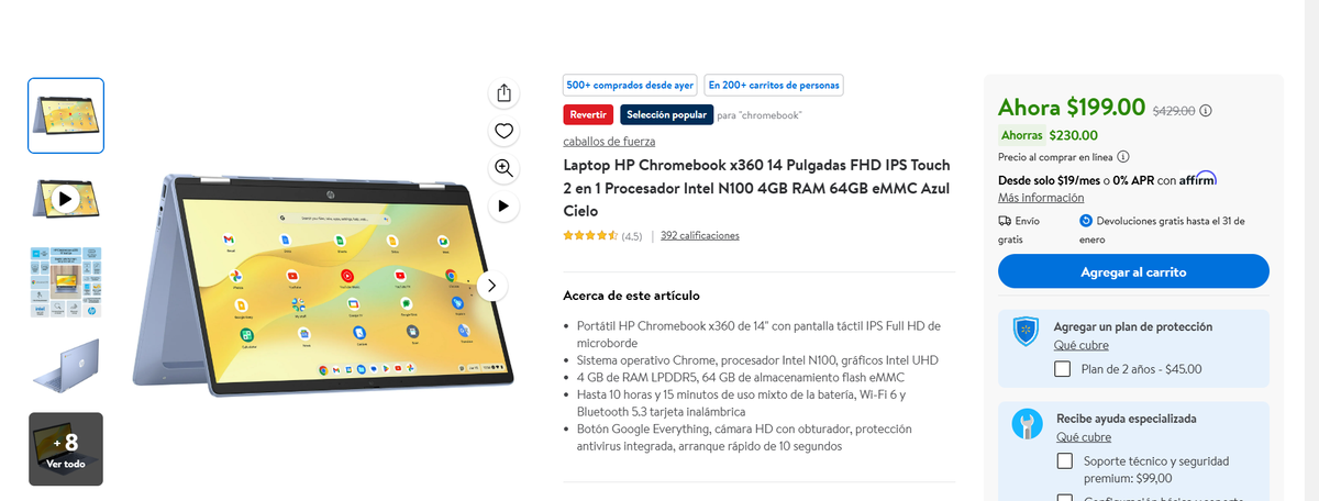 Walmart aplica un gigantesco descuento en una de las mejores computadoras antes del Black Friday Walmart aplica un gigantesco descuento en una de las mejores computadoras antes del Black Friday