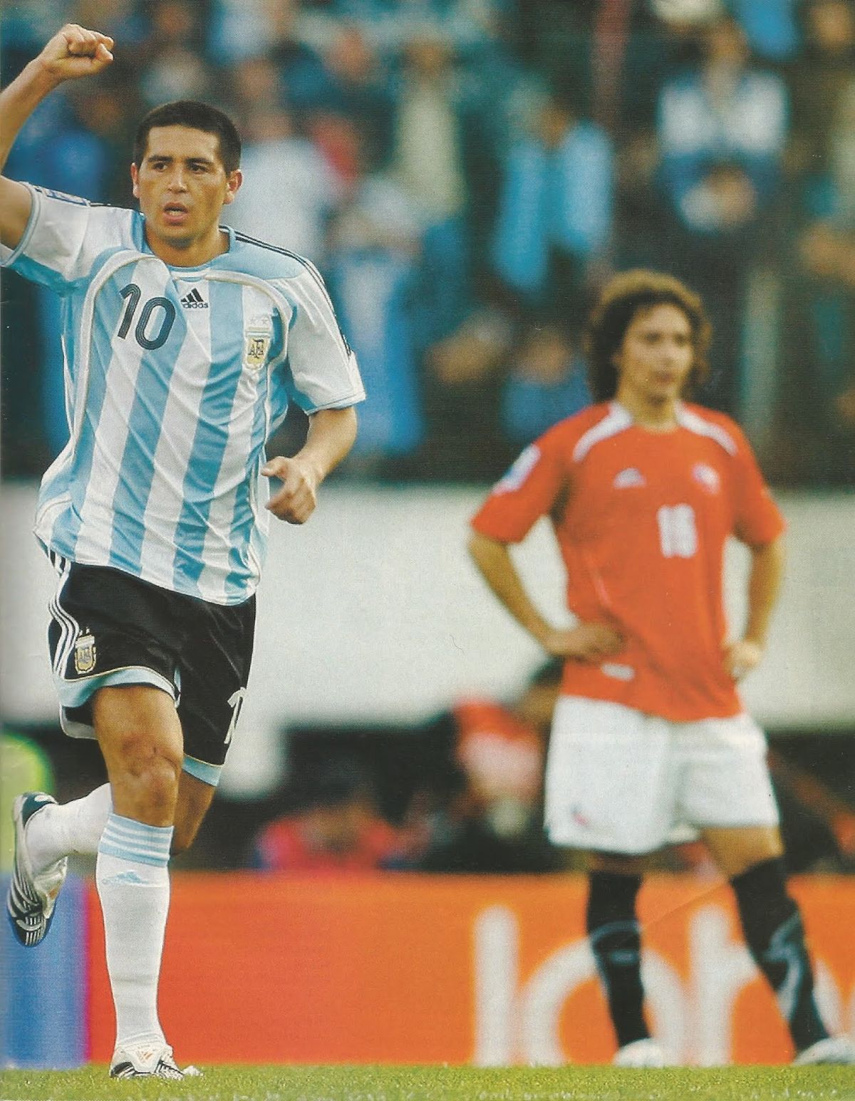 Una fotografía de 2007 del trascendental partido donde Riquelme brilló.