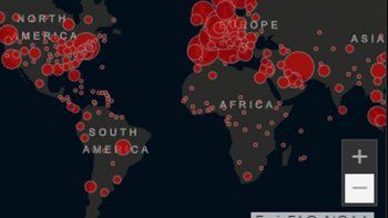 Mapa mundial del coronavirus: seguí el avance en tiempo real