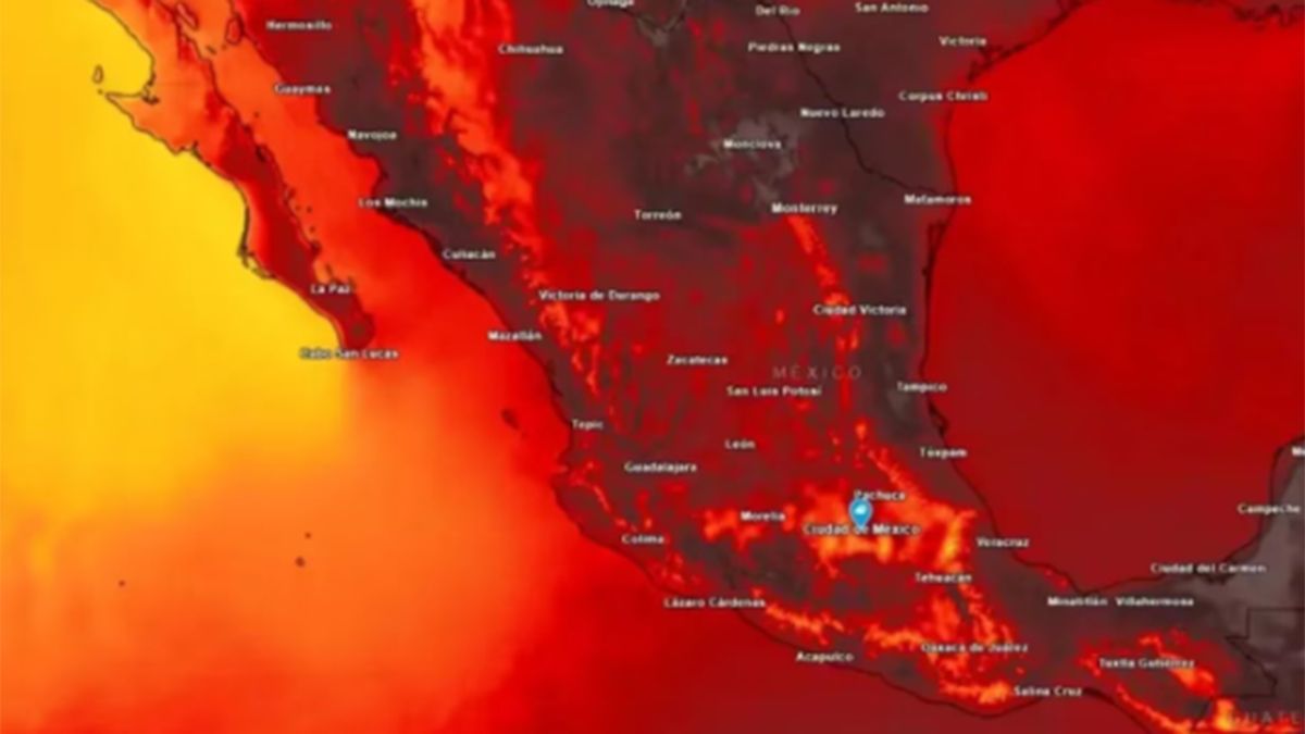 Los mapas meteorológicos muestran claramente la ola de calor en México.