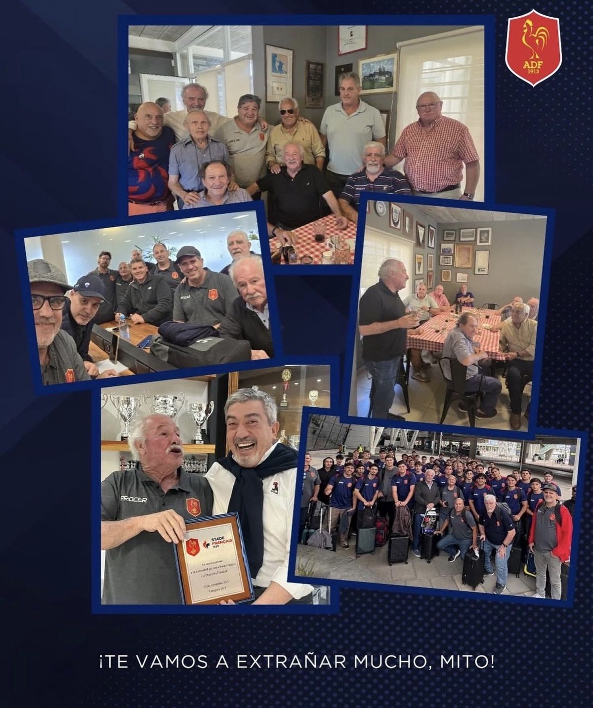 Las fotos compartidas por Deportiva Francesa donde se desempe&ntilde;&oacute; el ex m&eacute;dico de Los Pumas.