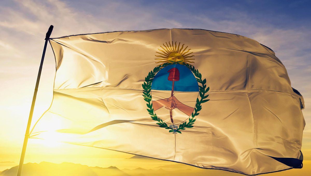 Las dimensiones de la bandera son de 1,40 m de alto x 0,90 de ancho; es blanca y en el centro exhibe el escudo de la Asamblea del año XIII. Las dimensiones de la bandera son de 1,40 m de alto x 0,90 de ancho; es blanca y en el centro exhibe el escudo de la Asamblea del año XIII.