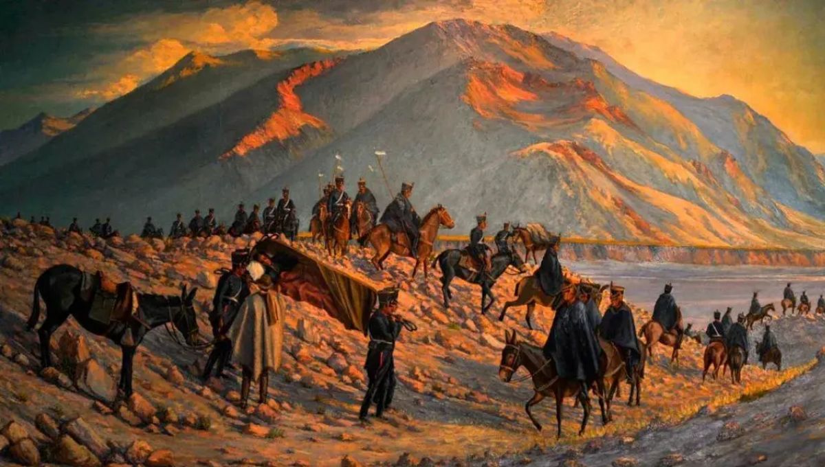 ¿Con cuántos soldados José de San Martín cruzó la Cordillera de los Andes en su campaña libertadora?