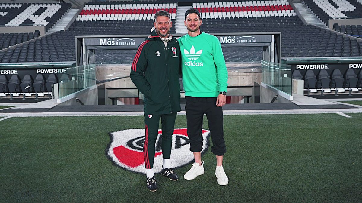 Martín Demichelis y Lucas Alario.