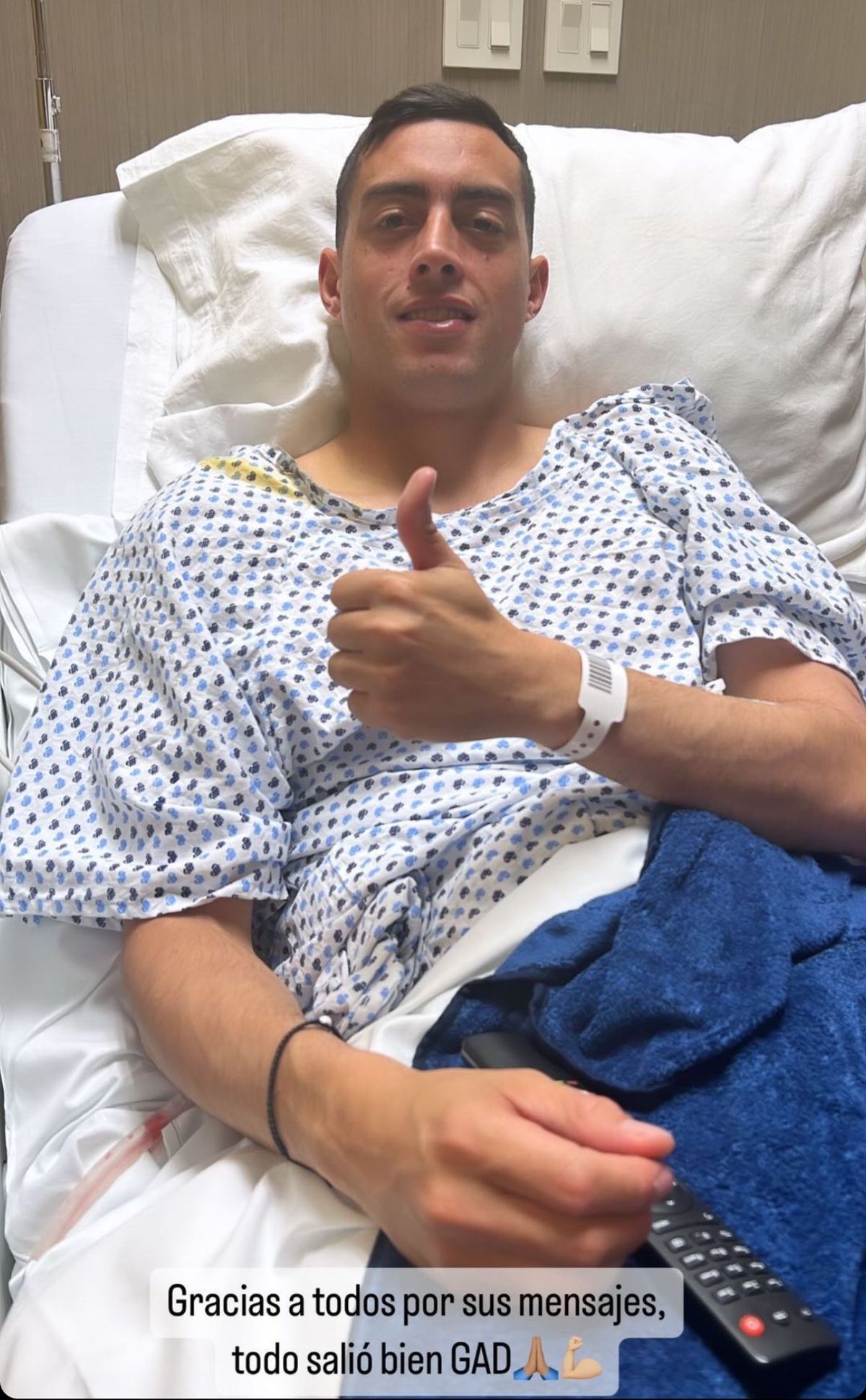 Rogelio Funes Mori publicó una foto tranquilizadora desde el hospital Rogelio Funes Mori publicó una foto tranquilizadora desde el hospital