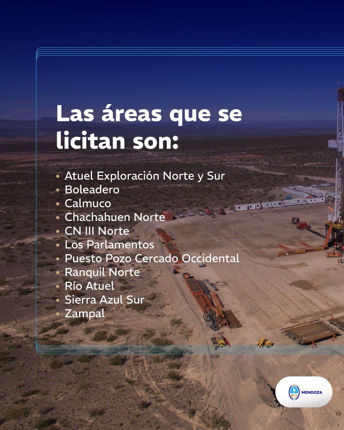 Las 12 áreas que se licitarán. Las 12 áreas que se licitarán.