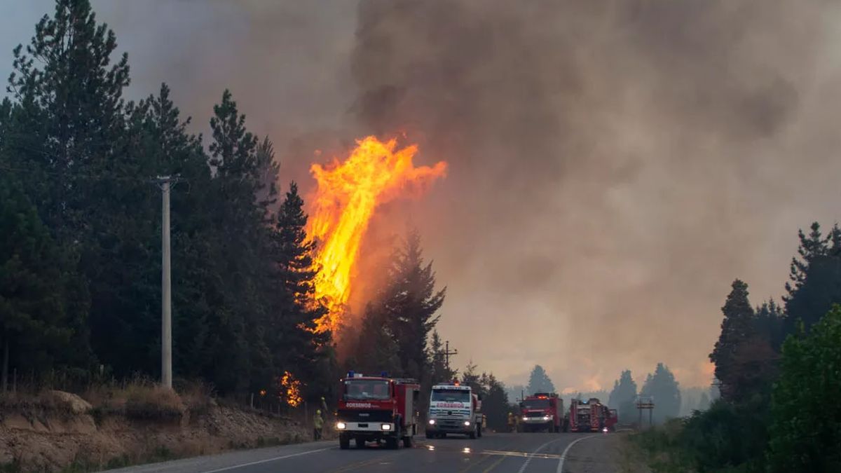 Incendios forestales en El Bolsón.