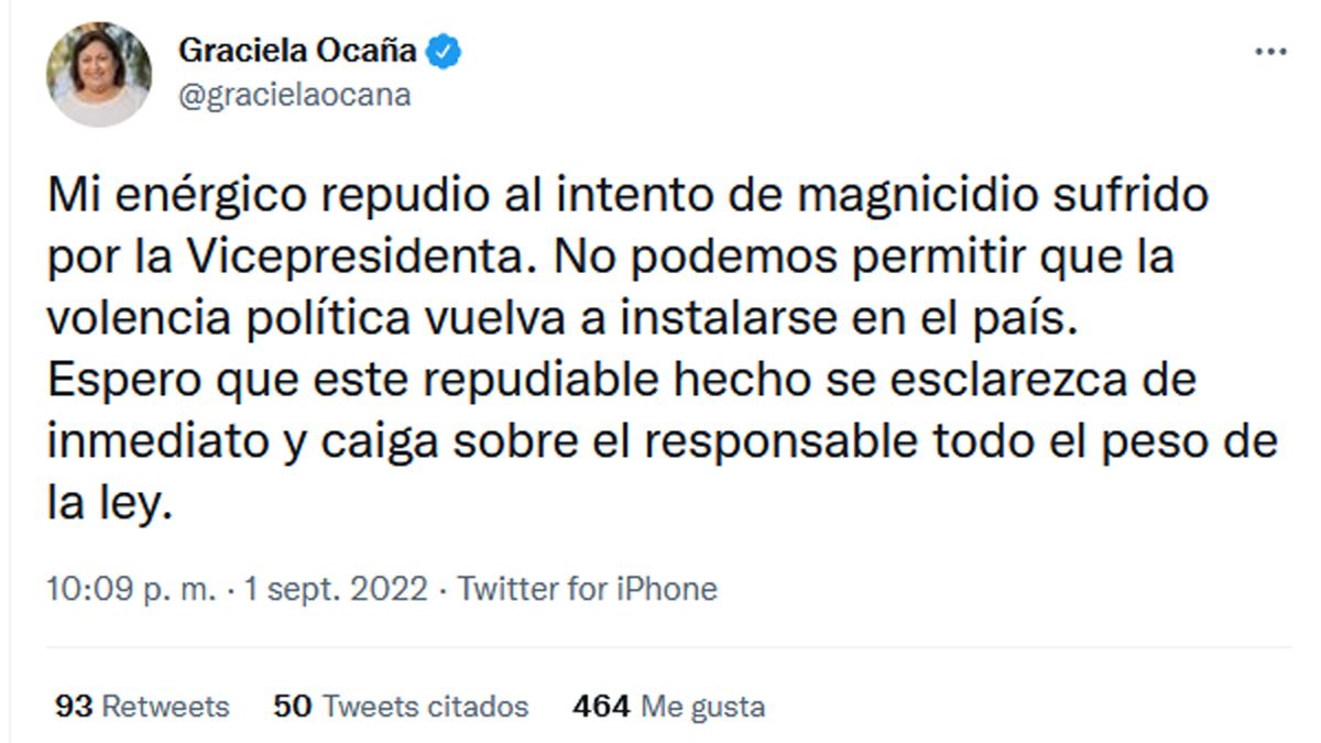 Graciela Ocaña habló de