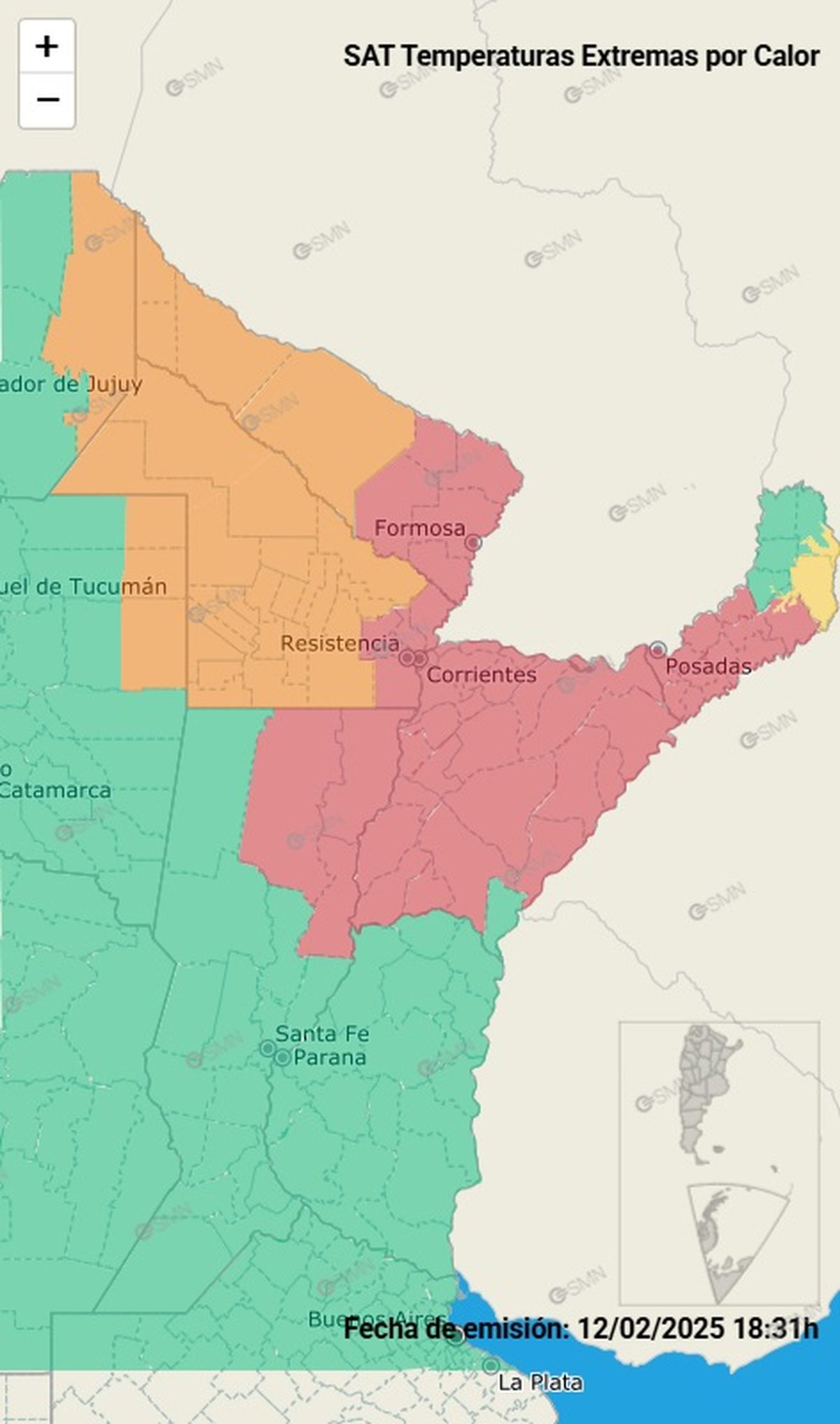 Solo este sector del país se mantuvo en alerta roja. Solo este sector del país se mantuvo en alerta roja.