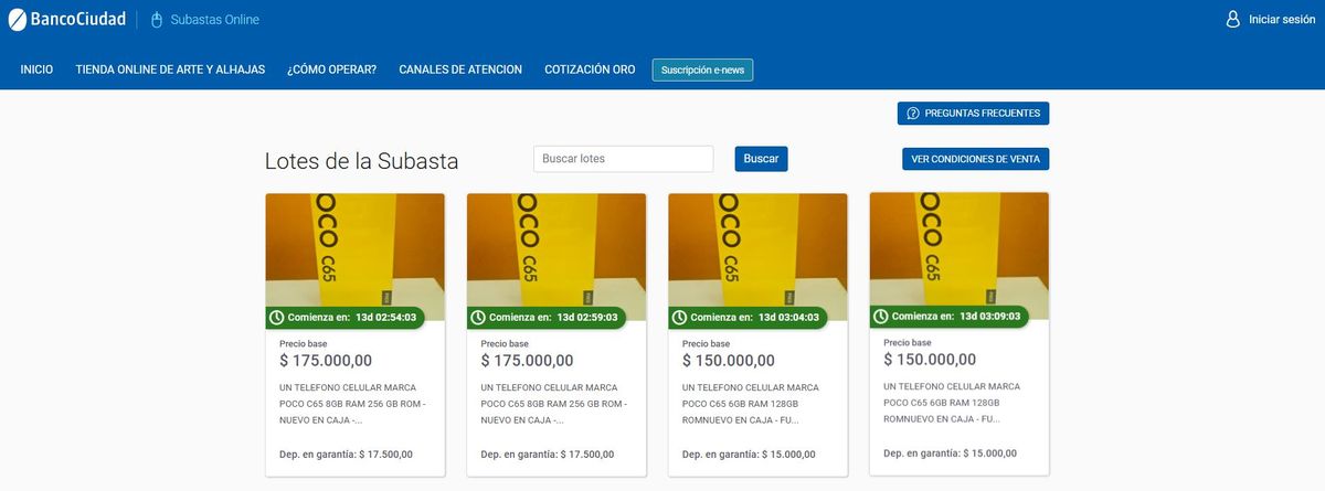 Las subastas online del Banco Ciudad son procesos de venta de bienes a través de una plataforma digital donde los interesados pujan por internet para convertirse en el mejor postor y adquirir el artículo.