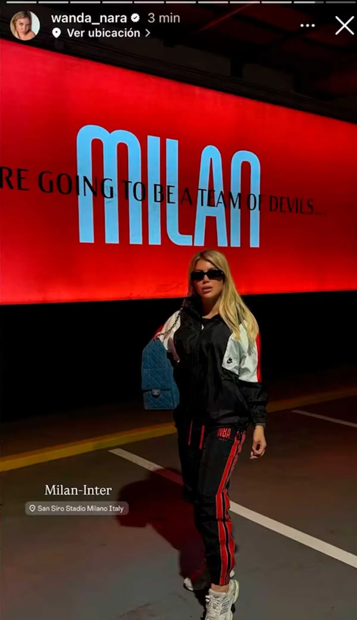 Wanda Nara estalló las redes desde el estadio del Inter Milán. Wanda Nara estalló las redes desde el estadio del Inter Milán.