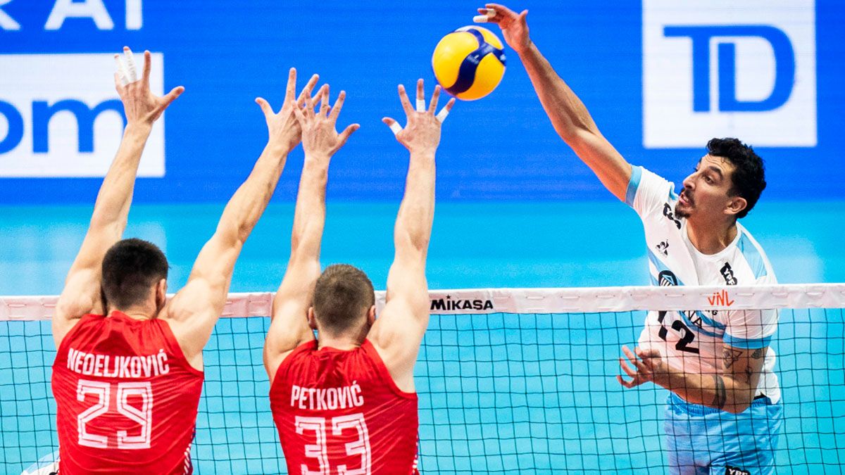 La selección argentina de vóley no pudo con Serbia en la Liga de las Naciones