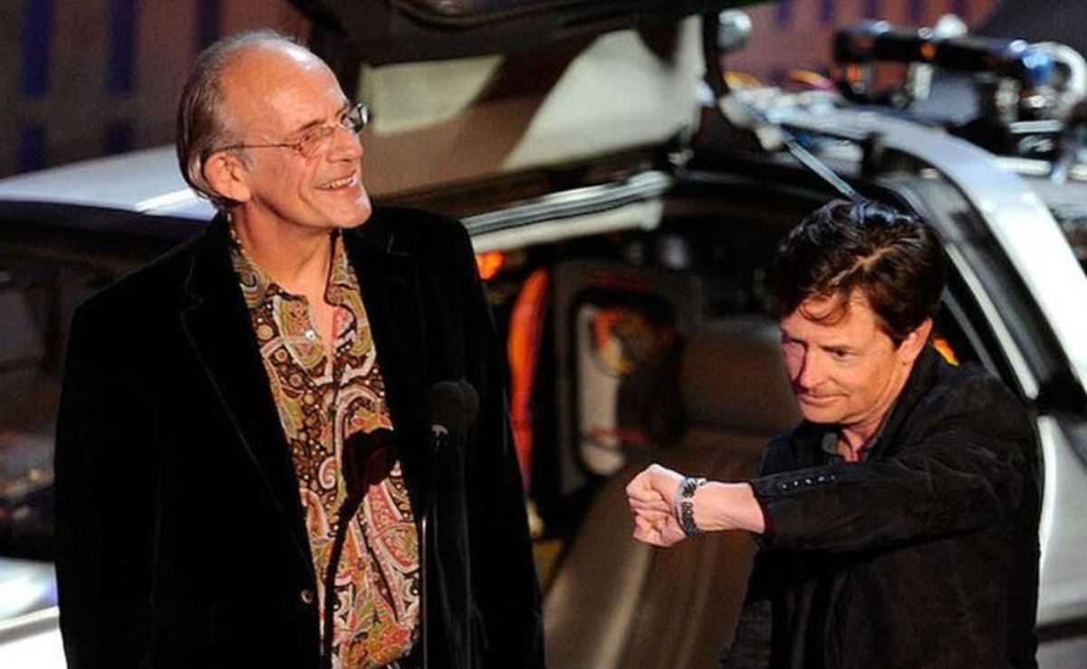 Viejos amigos. Michael Fox y Christopher Lloyd protagonizaron un emotivo reencuentro en Nueva York.