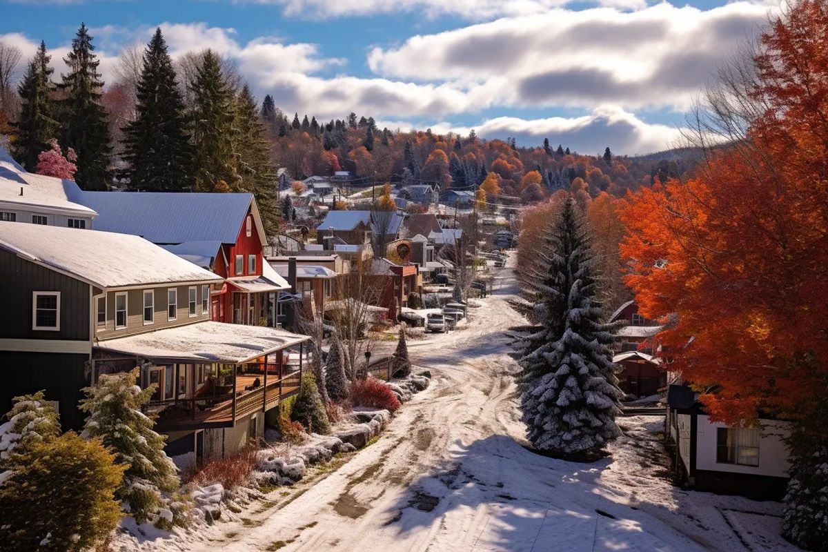 Así se ve Ellicottville teñido de nieve. Así se ve Ellicottville teñido de nieve. 