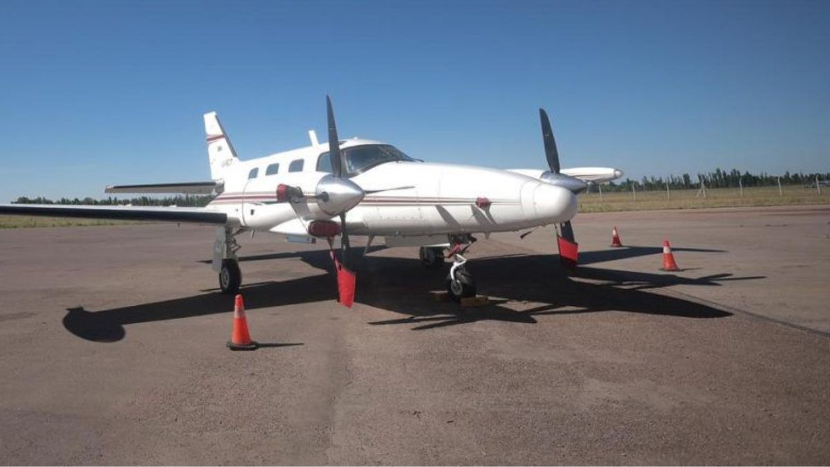 Uno de los aviones de la lucha antigranizo. Uno de los aviones de la lucha antigranizo.