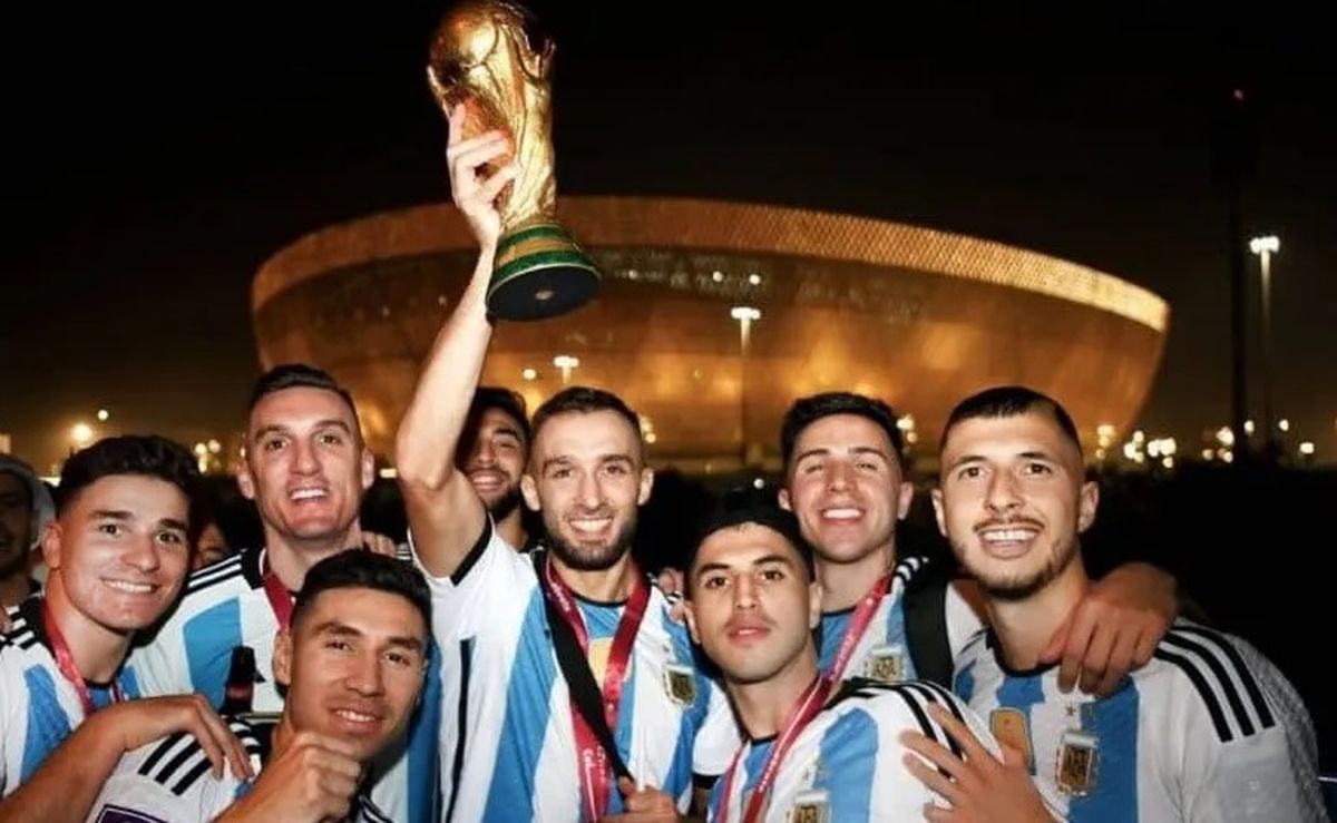 Los representantes de River en la Selecci&oacute;n argentina campeona del mundo.
