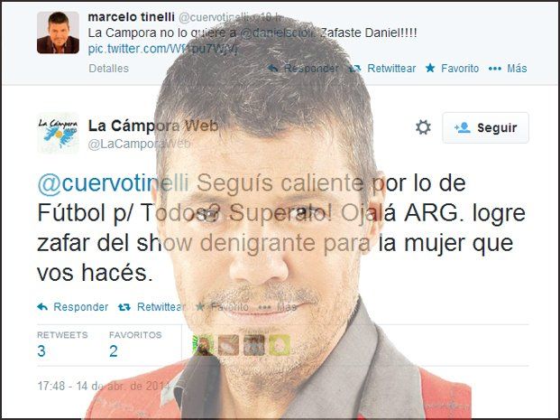 Terrible tuit de La Cámpora en respuesta a Marcelo Tinelli