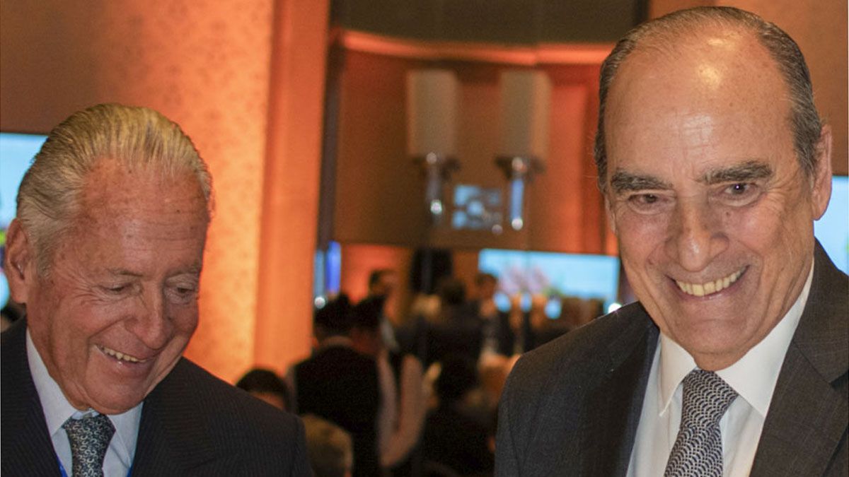 Guillermo Francos con el empresario Daniel Funes de Rioja.