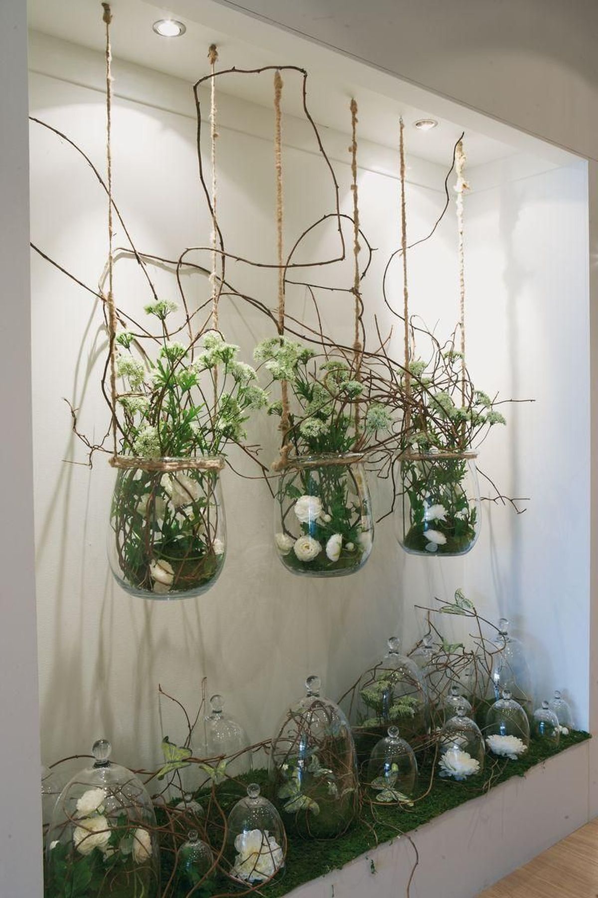 Florero colgante. Foto: Pinterest. Florero colgante. Foto: Pinterest.