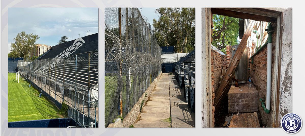 El perímetro de la cancha y los pasillos del club se mostraban con una necesidad de mejorìas urgentes.