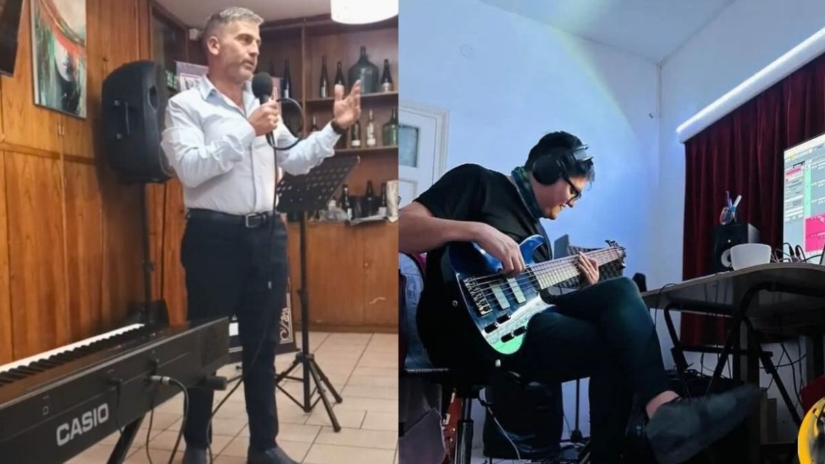 Claudio Mellimaci (voz y letra) y Joel Barros (guitarra y composición musical), del grupo Refundación La Rivera. Claudio Mellimaci (voz y letra) y Joel Barros (guitarra y composición musical), del grupo Refundación La Rivera.