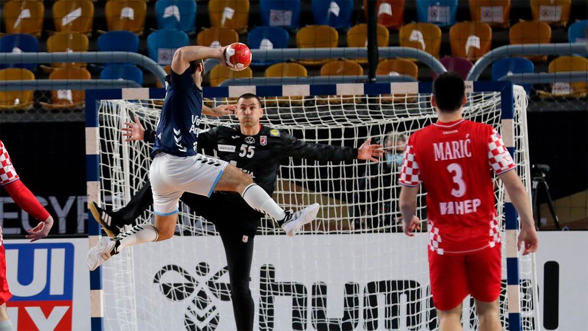 Los Gladiadores vencieron a Croacia y están a un paso de los cuartos de final. (Gentileza IHF).