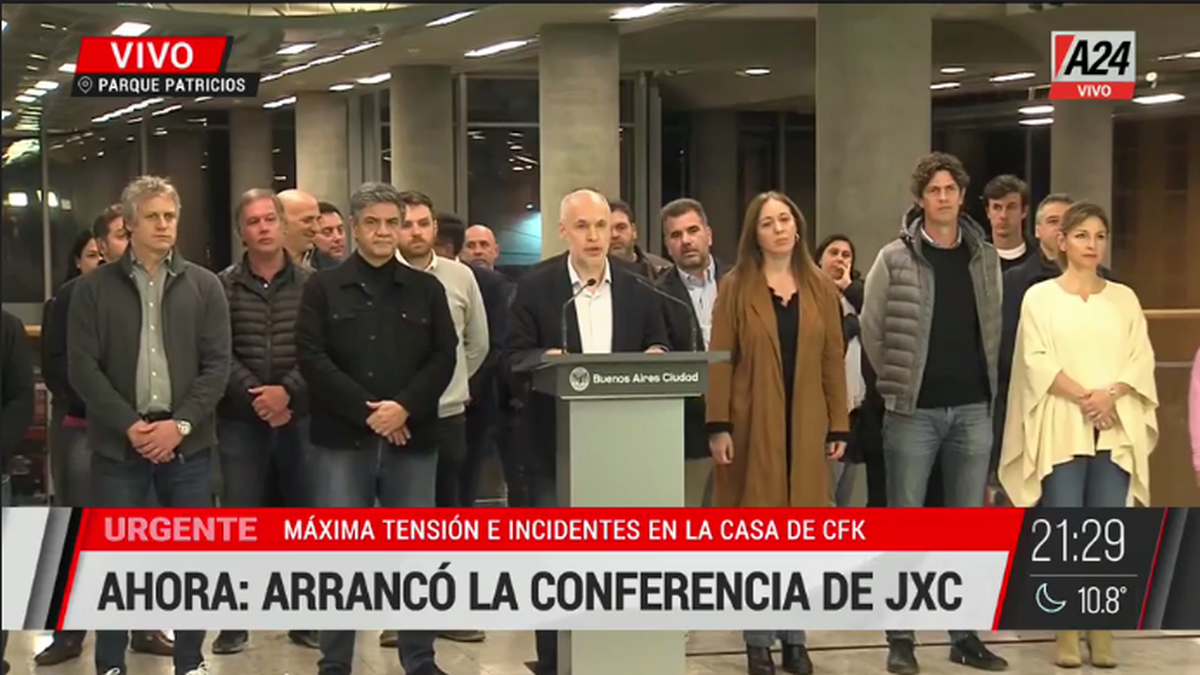 La cúpula de Juntos por el Cambio salió este sábado a las 21.35 a dar su versión del acuerdo.