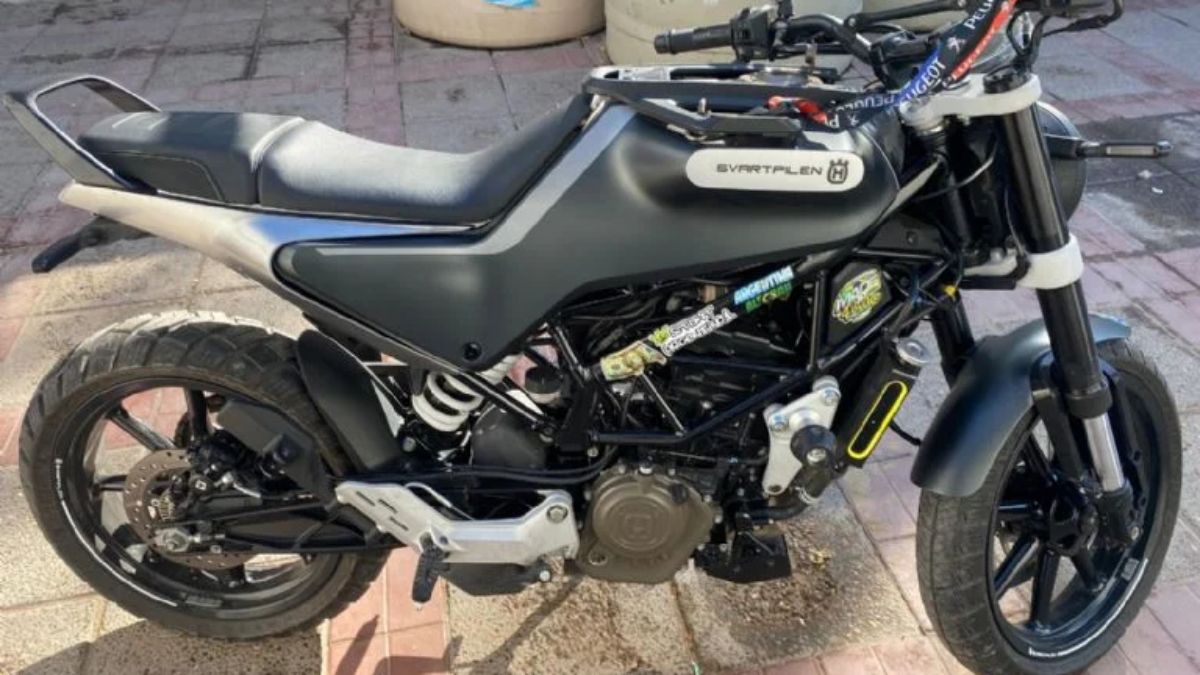 La moto en la que circulaba el influencer motociclista. La moto en la que circulaba el influencer motociclista.