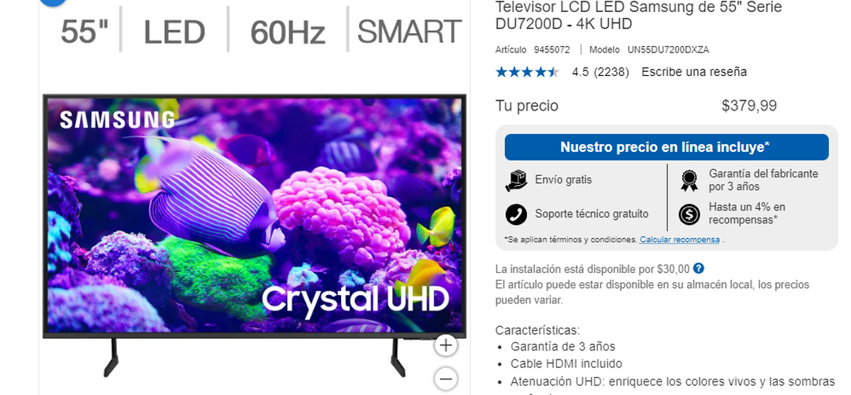 Este televisor inteligente está de oferta en Costco. Este televisor inteligente está de oferta en Costco.