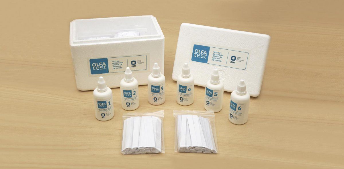 El kit olfativo que fue creado por los especialistas del Área Sensorial del INTI.