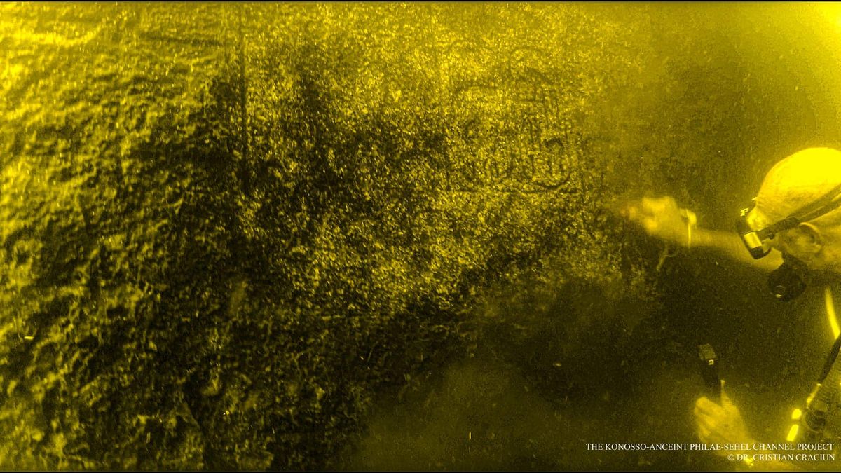 El hallazgo se realizó bajo las aguas del Nilo.