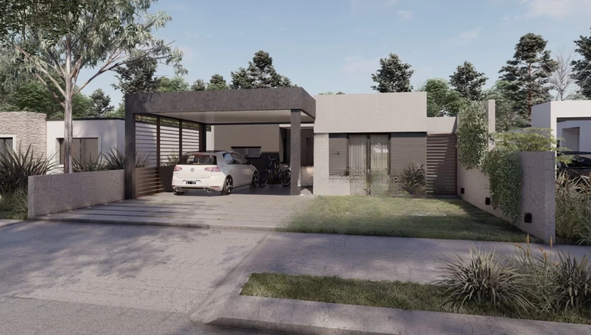 Dos dormitorios, baño en suite y doble cochera: cómo es la casa prefabricada premium que se vende a 20.600 dólares