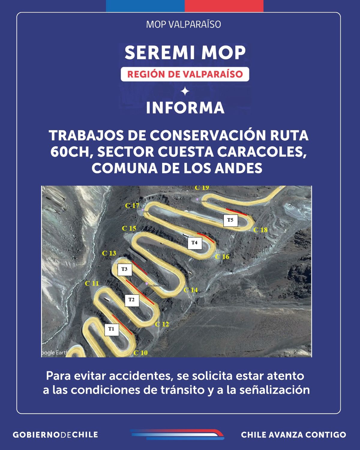 El comunicado que emitió el Ministerio de Obras Públicas de Chile. El comunicado que emitió el Ministerio de Obras Públicas de Chile.