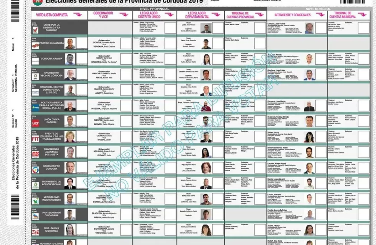 Como en Mendoza, Córdoba también tiene un sistema de boleta única.