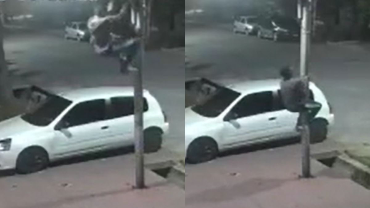 Video: así roban luminarias en pleno centro de Mendoza