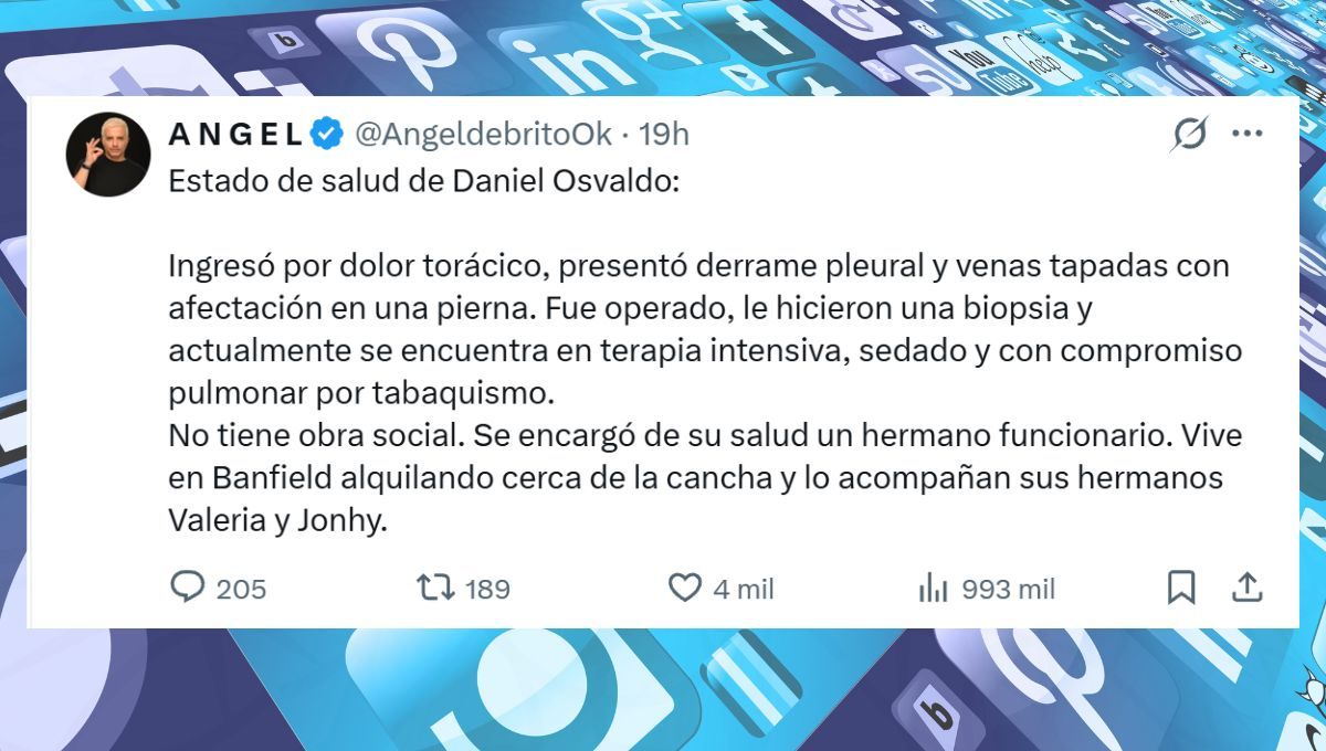 Posteo de Ángel de Brito en 
