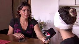 Agustina Tramontana durante la entrevista en Canal 7.