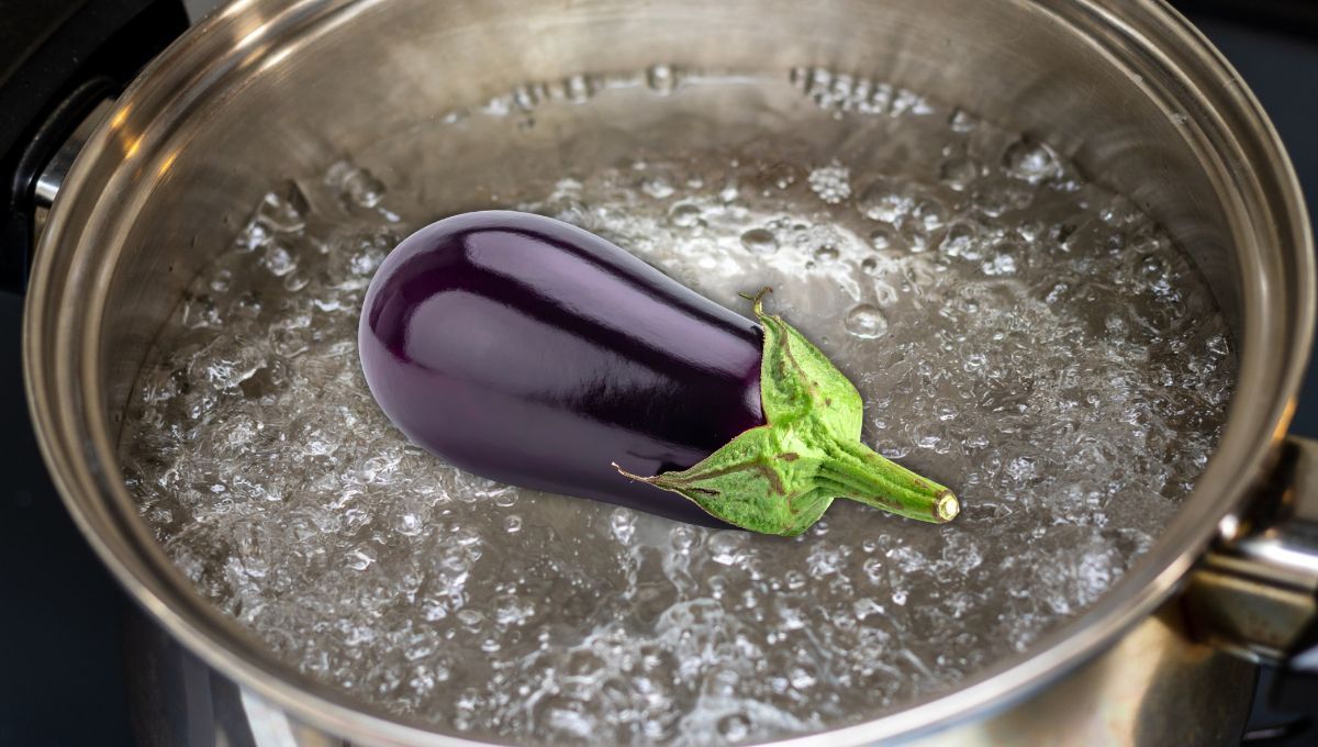 Conviene cocinar las berenjenas en agua y vinagre.&nbsp;