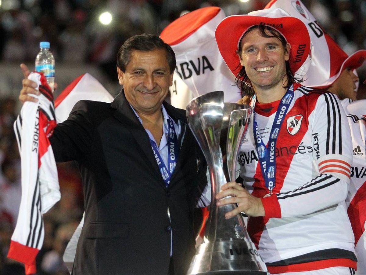 Ramón Díaz y Fernando Cavenaghi, dos símbolos de River campeón 2014.