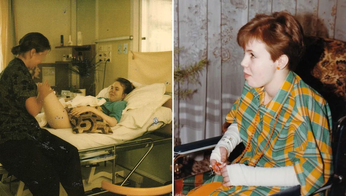 Nina Blom, la niña cuya madre la llevó a 16 hospitales para que la trataran por enfermedades que no existían. Esta la obligaba a usar una silla de ruedas y le vendaba los brazos hasta hacerle sentir dolor. Nina Blom, la niña cuya madre la llevó a 16 hospitales para que la trataran por enfermedades que no existían. Esta la obligaba a usar una silla de ruedas y le vendaba los brazos hasta hacerle sentir dolor.