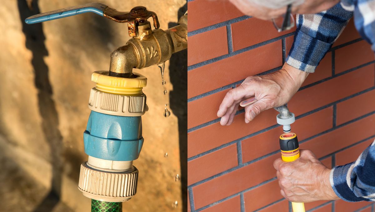 Compra el adaptador correcto para la canilla. Compra el adaptador correcto para la canilla.