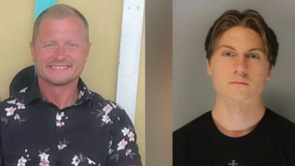 El docente Jason Hughes y el alumno Jayden Ryan Wallace. El joven lo atropelló durante una broma de graduación.