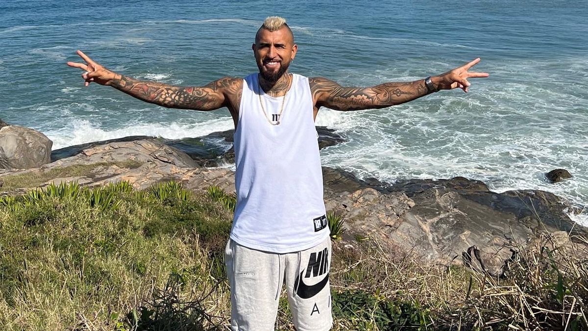 Arturo Vidal se mostró muy feliz de estar en Brasil y jugar en el Flamengo.