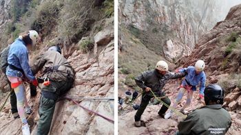 Rescataron a madre e hija en plena montaña, cerca del famoso Chorro de la Vieja
